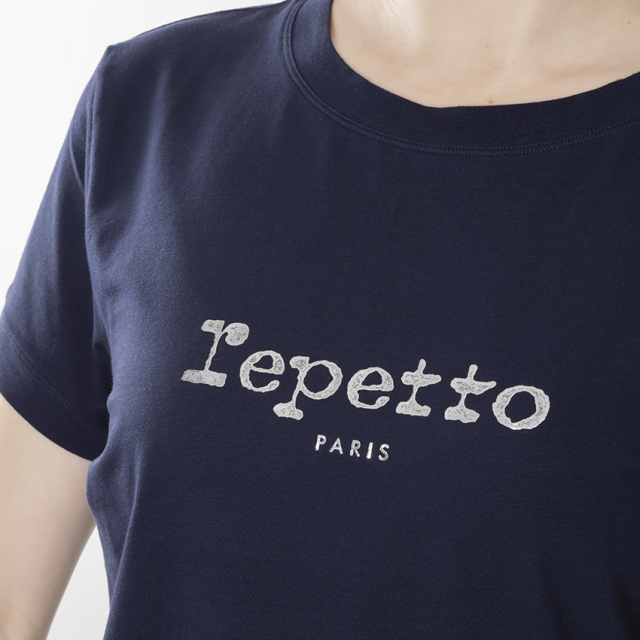 repetto〈レペット〉 R0257SIL シルバーロゴ入りTシャツ