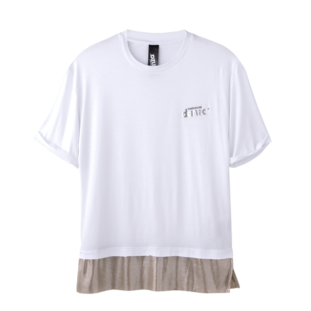 【SALE】danza〈ダンツァ〉57222-4040 ラメフリルTシャツ