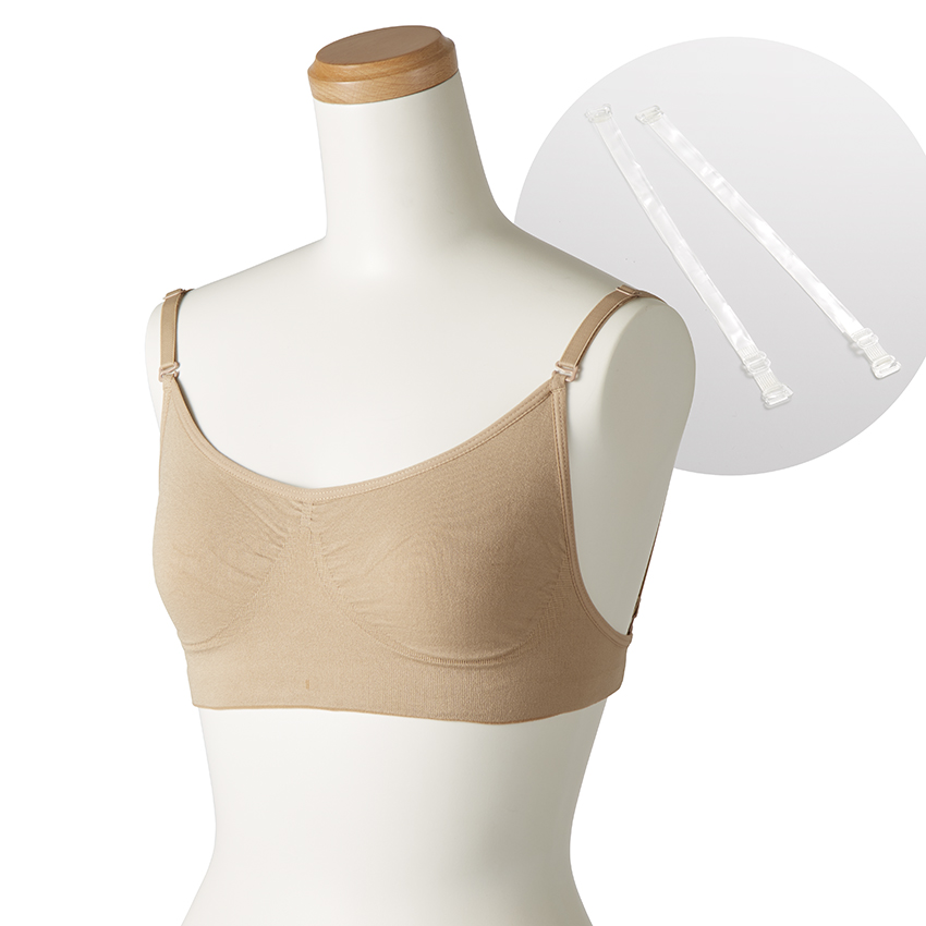 シームレスクリアバックブラ