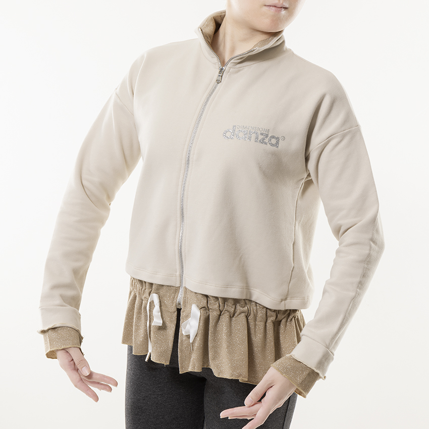 【SALE】danza〈ダンツァ〉 54222-4071 フリルラメパーカー