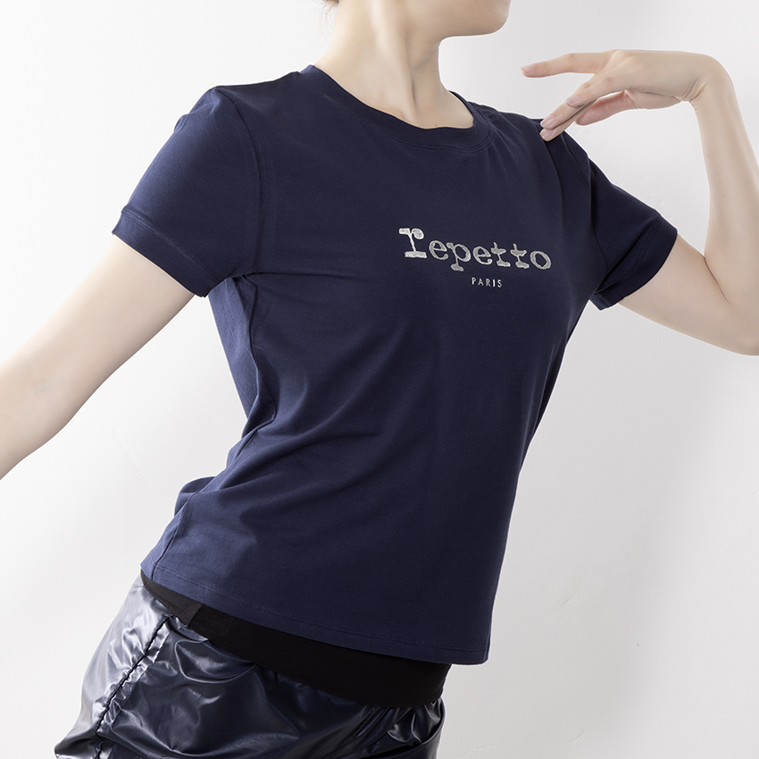 repetto〈レペット〉 R0257SIL シルバーロゴ入りTシャツ