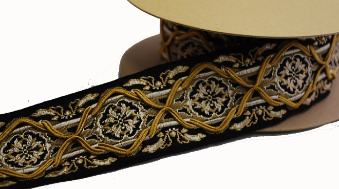 重厚感のあるコード使いが素敵なフランスリボンです　３カラー【メール便可】