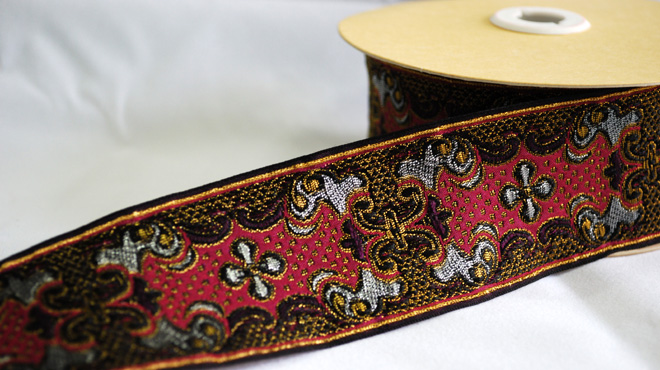 古の文様が美しいフランスリボンです（２カラー）【メール便可】