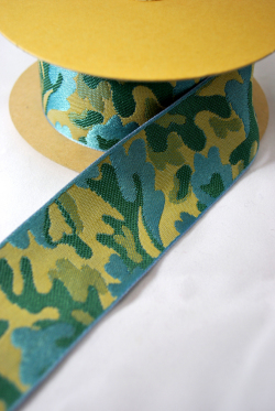 迷彩柄のフランスリボンです(4カラー）【メール便可】