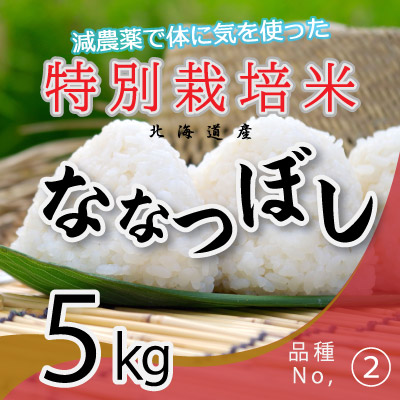 (2)令和6年産米 減農薬栽培 ななつぼし5kg
