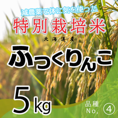(4)令和6年産米 減農薬栽培 ふっくりんこ5kg