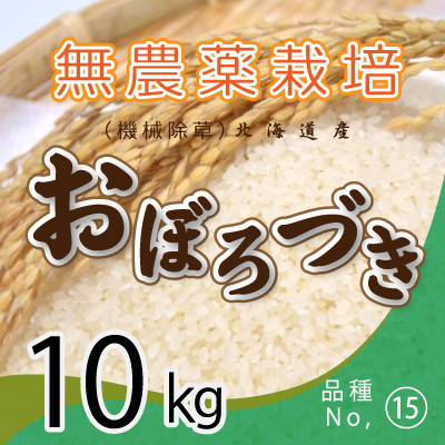 (15)令和6年産米 無農薬栽培 おぼろづき10kg