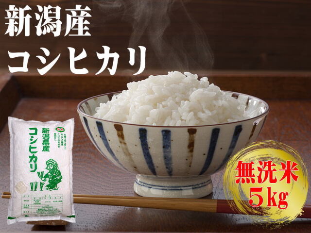 【新潟産コシヒカリ 無洗米】新米 農家直送 令和5年産 ５kg