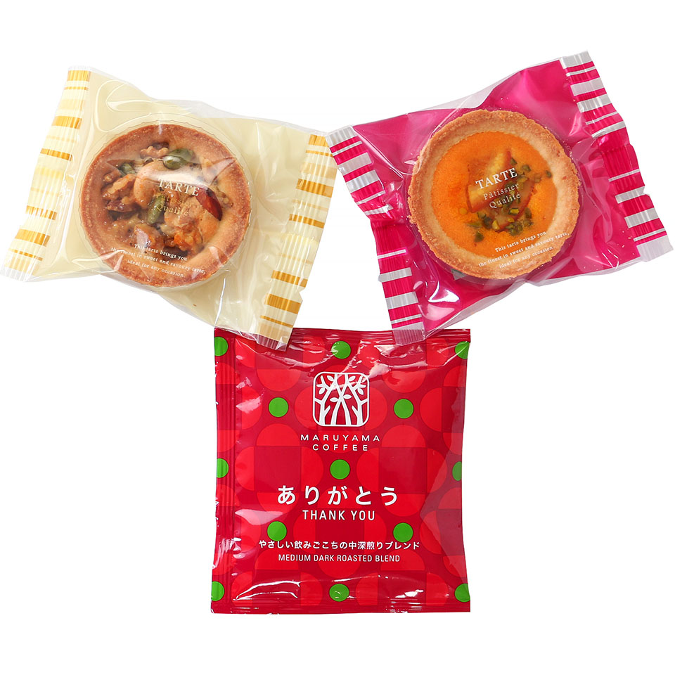タルトとコーヒーのセット（クリアケース入り）