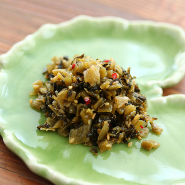 野沢菜茶漬け油いため