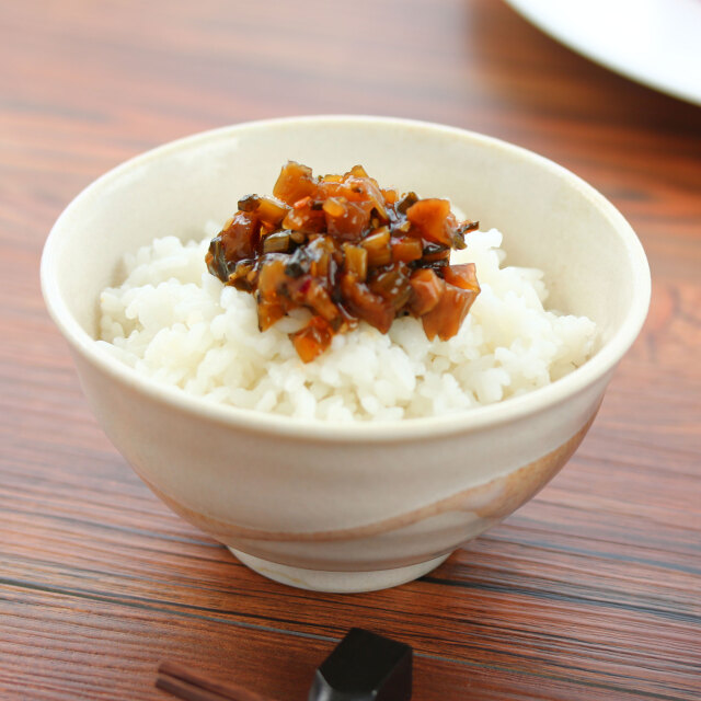 いぶりがっこと菜っぱ飯