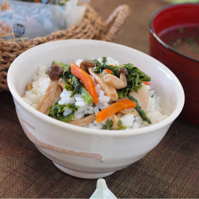 混ぜご飯の素　菜の花しめじご飯