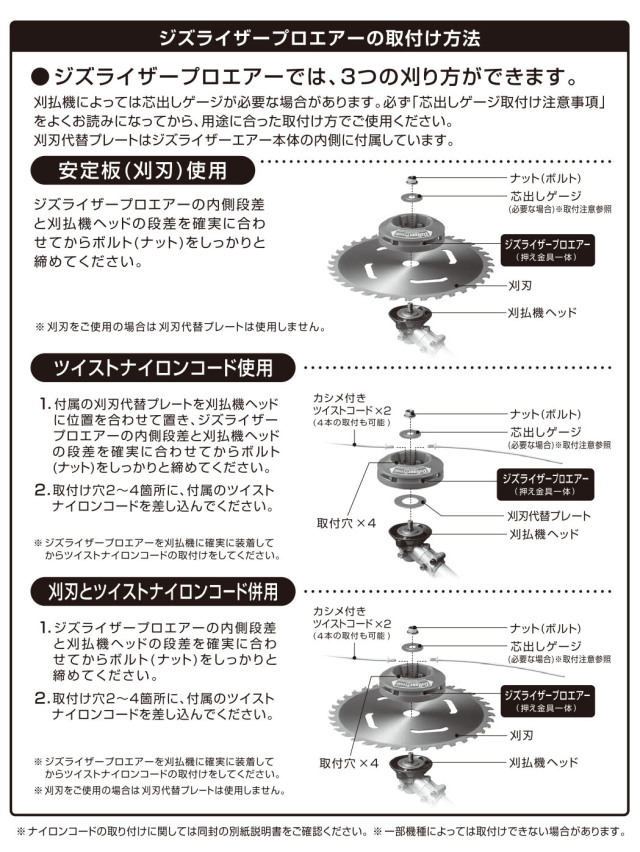 北村製作所 ジズライザープロエアー ZAT-H24C 刈払機用ナイロン