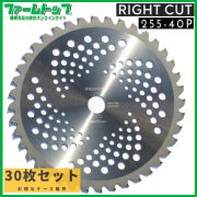 ライトカットチップソー替刃　255ｘ40Ｐｘ30枚セット　草刈り機　草刈り刃　1枚あたり430円