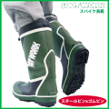 FOOTWORK　 ピンスパイクブーツ　ゴムｘスチールピン３８本 フード付き　カラー/カーキ　林業 土木 作業 現場 釣り 斜面 法面 雪道　凍結路面 長靴