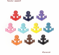 イカリマークのアイロンワッペン【S/M/L】