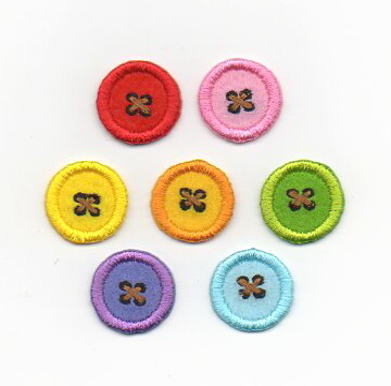 ボタンのアイロンワッペン*アップリケ通販*ファーニー