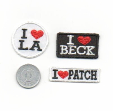 かわいいアイラブワッペン*Ｓサイズ