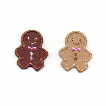 ジンジャーマンクッキーのアイロンワッペン*クリスマススイーツの