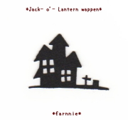 かわいいハロウィンのお城アイロンワッペン*ファーニー