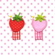 大】苺（いちご）のお名前ワッペン【セミオーダー】