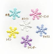 雪の結晶の刺繍ワッペン