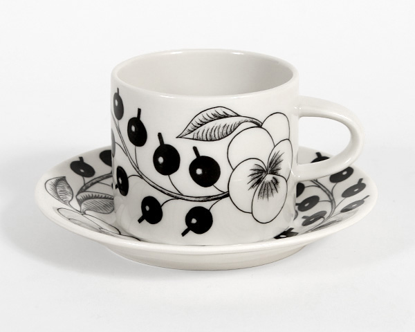 ARABIA（アラビア）｜ パラティッシ コーヒーカップ&ソーサー ブラック