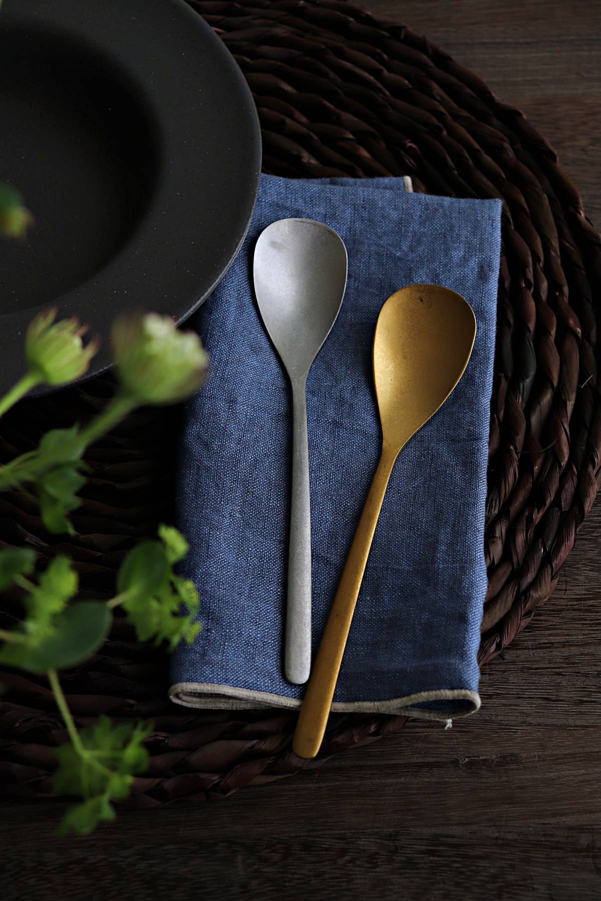 COMAS（コマス）｜Bilbao（ビルバオ） デザートスプーン（シルバー/ゴールド）