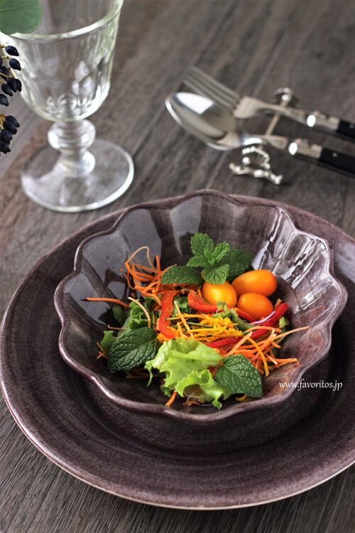 MATEUS(マテュース) ｜ ベーシック　オイスターボウル（楕円深皿）　プラム