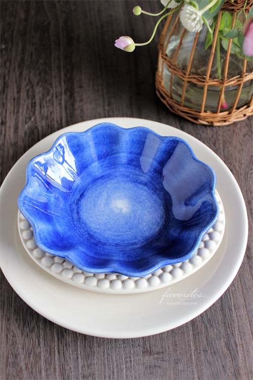 MATEUS(マテュース) ｜オイスターボウル（楕円深皿）　　(ライトブルー)