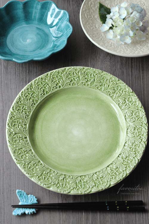 MATEUS(マテュース) ｜レースプレート 25cm グリーン