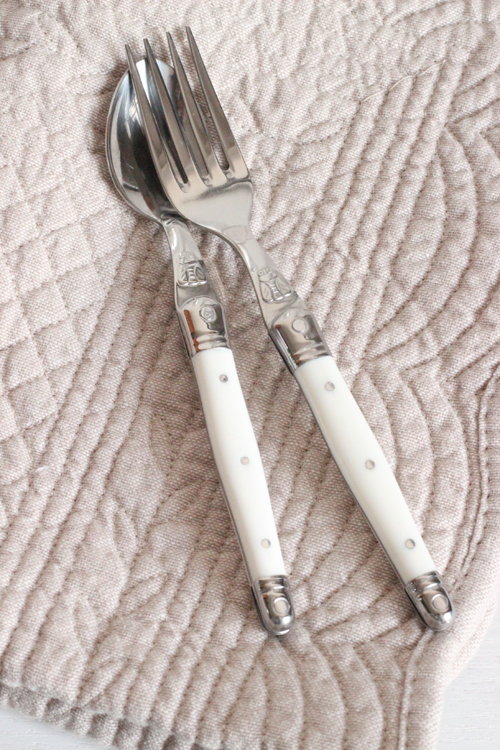 Jean Dubost(ジャン・デュボ)｜ライヨール カトラリー ミルク (デザートフォーク/ティースプーン)