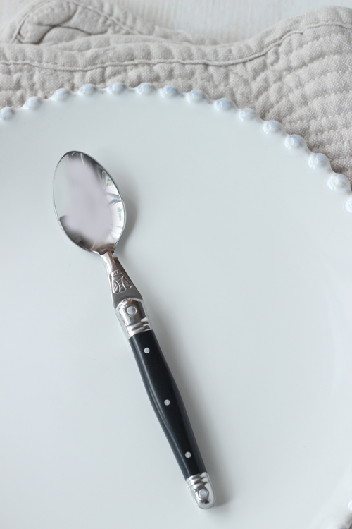 Jean Dubost(ジャン・デュボ)｜ライヨール カトラリー デザートスプーン(ブラック)