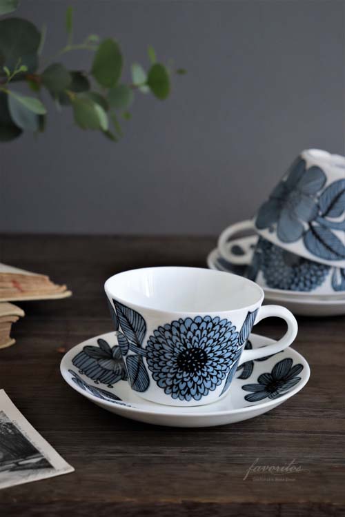 Gustavsberg(グスタフスベリ)｜Blue Aster(ブルーアスター) コーヒーカップ＆ソーサー