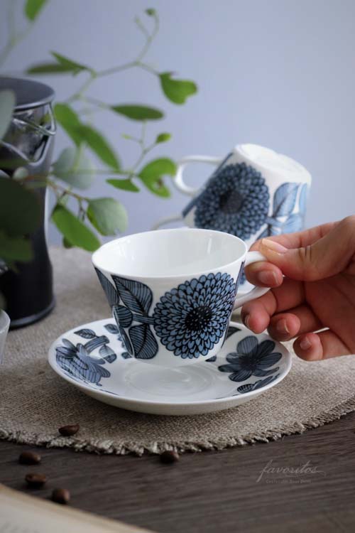 Gustavsberg(グスタフスベリ)｜Blue Aster(ブルーアスター) コーヒーカップ＆ソーサー