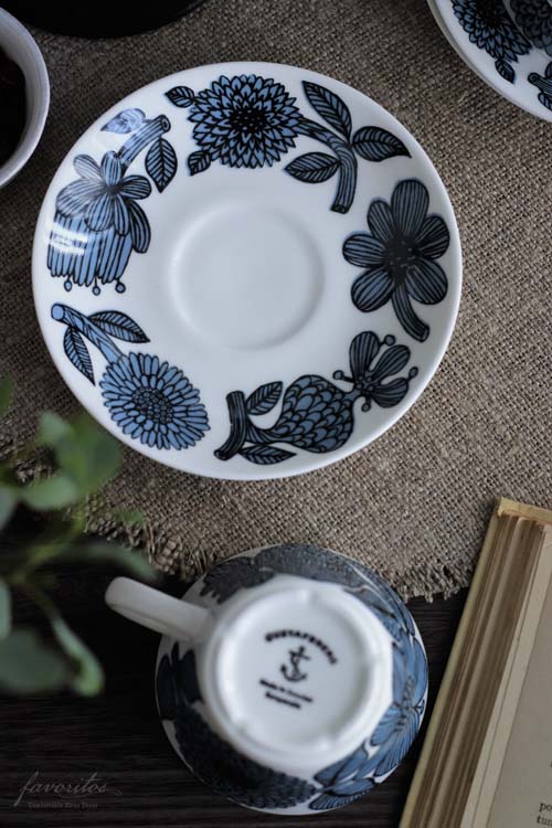 Gustavsberg(グスタフスベリ)｜Blue Aster(ブルーアスター) コーヒーカップ＆ソーサー