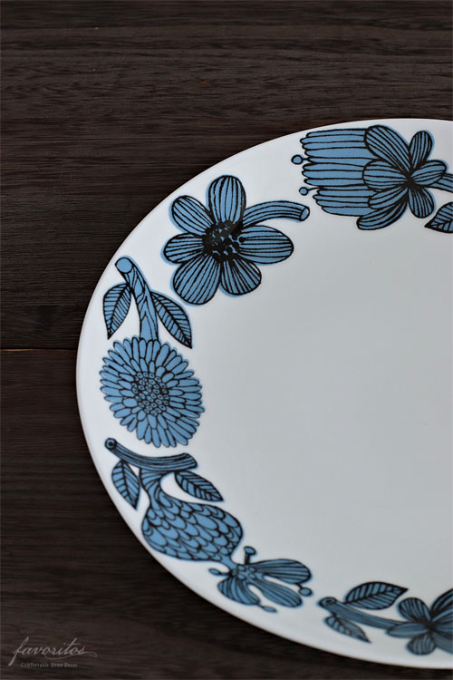 【復刻版】Gustavsberg(グスタフスベリ)｜Blue Aster(ブルーアスター) 　プレート22cm（正規品）
