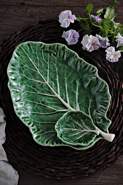 BORDALLO PINHEIRO (ボルダロ・ピニェイロ) ｜ キャベツ　ボウル&リーフプレート　グリーン