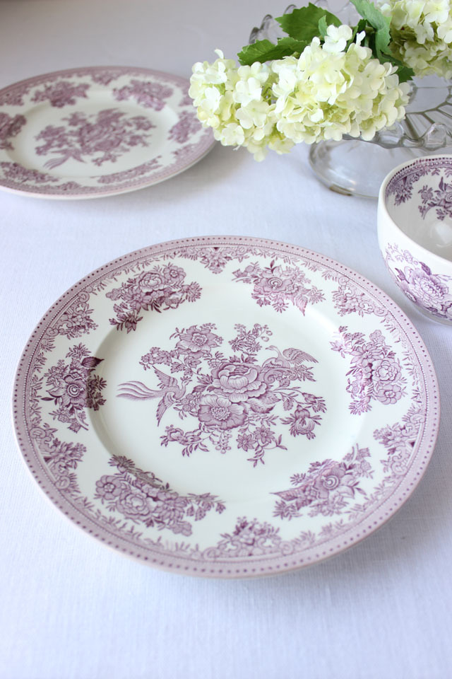 バーレイ Burleighプラムアジアティックフェザンツ 22.5センチプレート バーレイ Burleighプラムアジアティックフェザンツ 22.5センチプレート