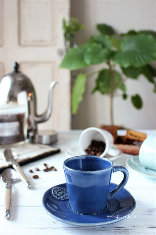 COSTA NOVA（コスタノバ） ｜NOVA（ノバ）　コーヒーカップ＆ソーサー （デミタスカップ）0.07L（ホワイト/ターコイズ/デニム）