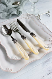 D&D｜ カトラリー パールアイボリ―　(テーブルナイフ / テーブルフォーク / テーブルスプーン)
