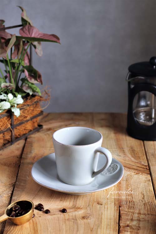 COSTA  NOVA（コスタノバ） ｜NOVA（ノバ）　ティーカップ＆ソーサー 0.19L（ホワイト/ターコイズ/デニム/サンドグレー）