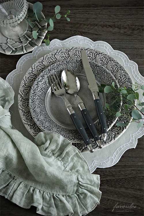 Jean Dubost(ジャン・デュボ)｜ライヨール カトラリー3点セット(キャビア)