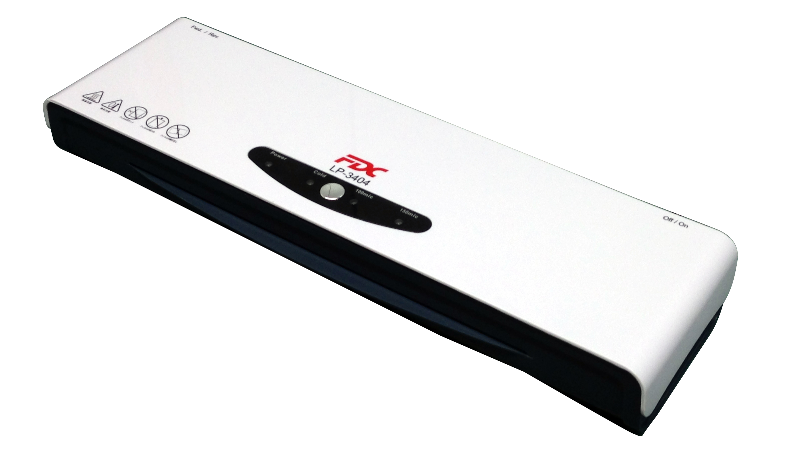 【FDC】オフィス向けパウチラミネーターLP-3404 4本ローラー 立ち上がりが早く、最大A3サイズまで対応 推奨フィルム厚100μ~150μ 予熱時間60秒！