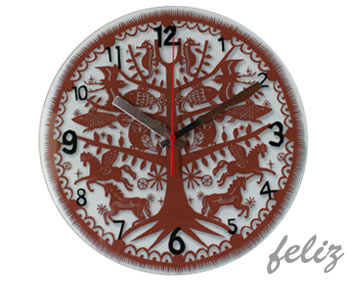 インテリア掛け時計 l 茶色