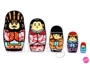 シール5枚セット｜おきなわマトリョーシカ