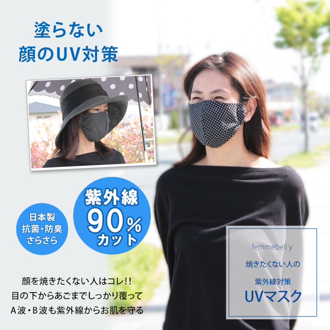 塗らない顔のUV対策 UVカットマスク 【日本製】 ワンランク上の 