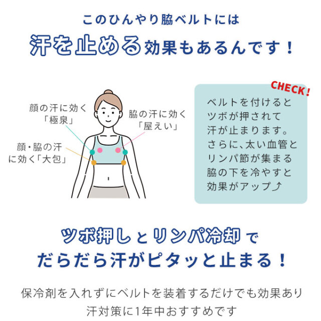 ひんやり脇ベルト