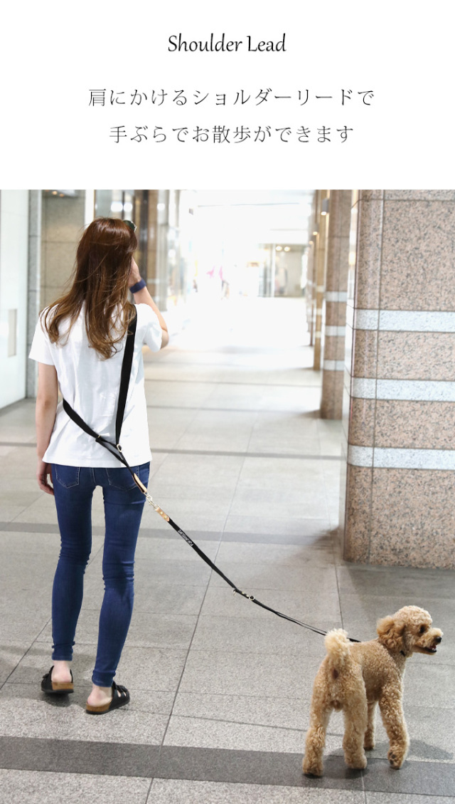 お名前無料刺繍 ショルダーリード 犬 犬用 小型犬 肩掛け お出かけ 散歩 名入れ 刺繍 ハンズフリー ファッションリード プレゼント ギフト ネコポス配送ok 日本製 ナコル M便 4 5 Drs
