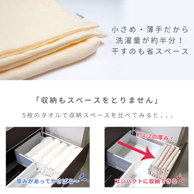 かさばらないバスタオル